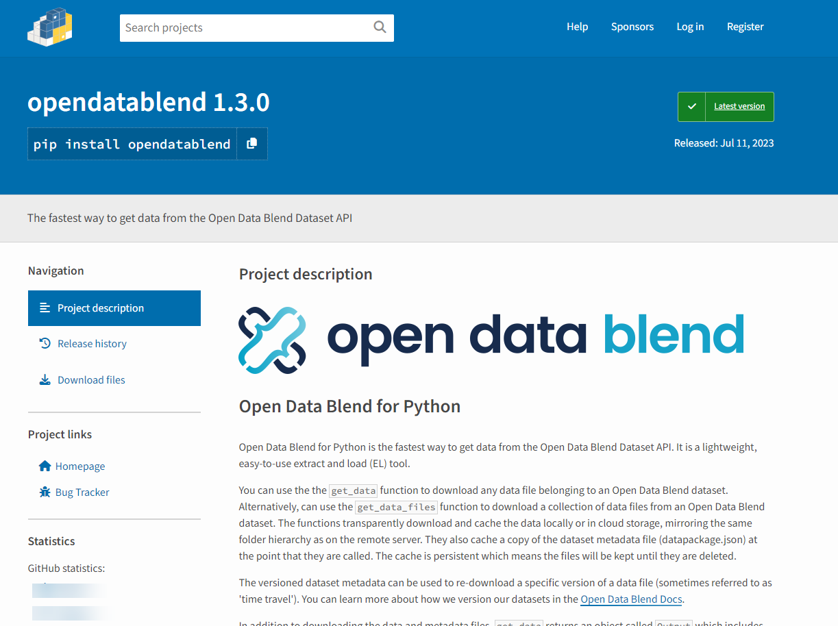 Open Data Blend for Python 1.3.0